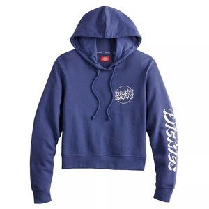 Juniors Womens Dickies "BUILT TO WORK" Cropped Hoodie  Plus Size 3X  Blue  NWT